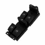 Botão/Interruptor de vidro elétrico quádruplo com trava 9 terminais porta dianteira lado esquerdo com LED laranja Volkswagen Bora Golf Jetta Passat