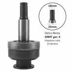 Impulsor remanufaturado 23 dentes Delco Remy 39MT (geração 2 - II) Case Cummins Fiat-Allis New Holland Terex Valtra