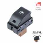 Botão/interruptor de vidro elétrico simples porta dianteira lado direito traseira esquerda e direita Volkswagen VW CrossFox Fox Gol G4 G5 G6 Parati Polo Saveiro SpaceFox Voyage