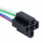 Chicote / conector 5 vias 4 terminais 6.3mm FASTON soquete / suporte / base para relé fiação reforçada