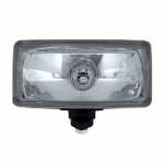 Farol auxiliar de milha (longo alcance) retangular lado direito/esquerdo com lente de vidro para lâmpada H3 universal