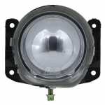 Farol auxiliar de milha (longo alcance) lado direito/esquerdo com lente de vidro para lâmpada H3 Fiat Palio Siena Strada 2004 (com moldura para fixação)