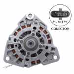 Alternador 28V 80A Bosch C5M c/ chicote Mercedes-Benz Atego Atron Axor Volkswagen Constellation Titan Worker