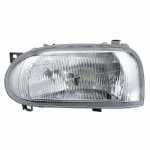 Farol principal lado esquerdo com lente de vidro para lâmpada H4 com soquete Volkswagen Golf G3