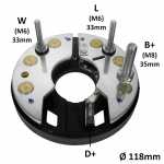 Retificador do alternador 55A Bosch GCA Volkswagen Gol G2 Mi