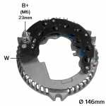 Retificador do alternador 130A Ford Explorer Mondeo Mazda B3000 - ligações