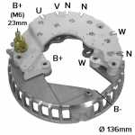 Retificador do alternador 105A / 110A Ford Focus Mazda Tribute - ligações