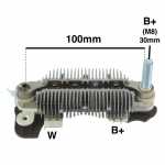 Retificador do alternador 120A Mitsubishi L200 Triton Pajero Full Sport