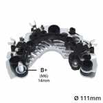 Retificador do alternador 75A / 80A / 90A / 105A / 110A Denso/Magneti Marelli A115I / A115IM Citroën C4 C5 C8 Xsara Picasso Fiat Doblò Grand Punto Palio Siena Strada Uno Ford Escort Fiesta Focus Peugeot 206 307 406 607 807 Partner Suzuki Wagon R+