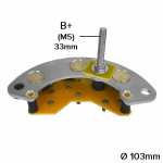 Retificador do alternador 17A / 23A Bosch K1 Agrale TDX TX Case escavadeira CBT trator Fiat-Allis MWM  Toyota Bandeirante Valmet trator Yanmar motor BT BTD - ligações