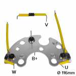Retificador do alternador 40A / 60A Bosch / Wapsa AK / AR Ford Cargo New Holland colheitadeira Volkswagen 13210 14170 14210 16170 22210 (com motor Cummins) - ligações