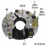 Retificador do alternador 90A Bosch N1 Audi 80 200 Volkswagen Fox Gol Golf Parati Passat Quantum Santana - ligações