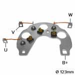 Retificador do alternador 40A Delco Remy 10DN Caterpillar Chevrolet GM Opala Veraneio - ligações
