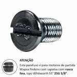 Parafuso cabeça escareada para fixação das sapatas do motor de partida Wapsa Perkins (com rosca fina)
