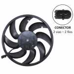 Eletroventilador/ventoinha do radiador sem defletor 12V 8 pás diâmetro 394mm 240W aspirante Peugeot 206 (com ar-condicionado)