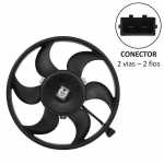 Eletroventilador/ventoinha do radiador 12V 6 pás diâmetro 325mm 170W 3400 RPM aspirante Bosch GPB Volkswagen Gol Parati Saveiro G2 G3 G4 (com ar-condicionado)