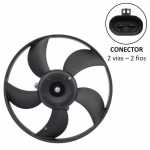 Eletroventilador/ventoinha do radiador 12V 5 pás diâmetro 320mm aspirante Valeo Fiat Fiorino Palio Siena Strada Uno Mille (com ar-condicionado)