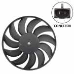 Eletroventilador/ventoinha do radiador 12V 11 pás diâmetro 346mm aspirante Valeo Ford Courier Fiesta Ka (com ar-condicionado)
