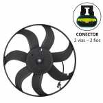 Eletroventilador/ventoinha do radiador 12V 7 pás diâmetro 392mm 250W aspirante Volkswagen Fox Gol Polo Saveiro SpaceFox Voyage G5 G6 G7 (com ar-condicionado)