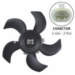 Eletroventilador/ventoinha do radiador 12V 5 pás diâmetro 330mm 335W aspirante Bosch Fiat Palio Adventure Weekend Siena Strada Adventure