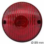 Lanterna traseira vermelha redonda com vigia lado esquerdo/direito Willys Overland jeep CJ