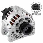 Alternador 12V 90A Valeo SG9B Volkswagen VW Gol G2 G3 G4 G5 G6 G7 Saveiro Voyage G5 G6 G7 Fox Spacecross Spacefox com motor EA111 com polia 6PK