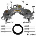 Retificador do alternador 80A Lucas Indiel Prestolite AVI128 Renault Clio - ligações