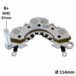 Retificador do alternador 90A Lucas Indiel Prestolite AVI128 Chevrolet GM Corsa Fiat Palio Siena Volkswagen Gol Parati Polo Saveiro G3