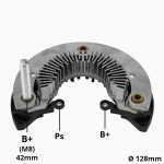 Retificador do alternador 140A Mitsubishi Chrysler Pacifica - ligações