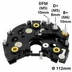 Retificador do alternador 70A Bosch KC Ford Courier Escort Fiesta Ka