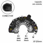 Retificador do alternador 90A Bosch KCB1 Mercedes-Benz 610 710 712 812 1114 1214 - ligações