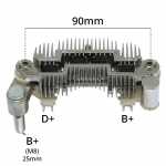 Retificador do alternador 80A / 90A Mando / Valeo Bobcat 5600 A220 A300 Hyundai Accent Elantra