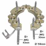 Retificador do alternador 50A Denso Toyota Hilux - ligações