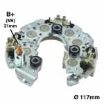 Retificador do alternador 105A / 110A Denso Fiat Toro Honda Accord Civic CR-V Jeep Compass Renegade