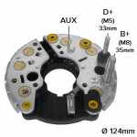 Retificador do alternador 80A / 100A Bosch N1 Mercedes-Benz Classe SL SAAB 900 - ligações