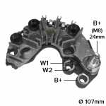 Retificador do alternador 120A Valeo SG12S Citroën C4 Xsara Picasso Peugeot 307 - ligações
