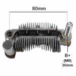 Retificador do alternador 85A Mitsubishi Jac J2 J3 Turin (c/ diodo de excitação) - ligações