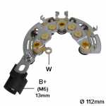 Retificador do alternador 115A Ford Visteon EcoSport Focus Mondeo Duratec - ligações
