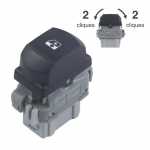 Botão/interruptor de vidro elétrico simples 6 terminais (pinos) porta dianteira lado direito (passageiro) / traseira lado esquerdo e direito (motorista e passageiro) Renault Mégane