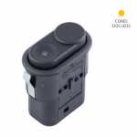 Botão/interruptor de vidro elétrico simples porta dianteira lado esquerdo e direito Chevrolet GM Celta 2000 até 2006 (laranja)