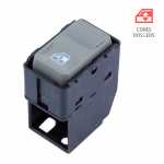 Botão/interruptor de vidro elétrico traseiro portas traseiras lado esquerdo e direito Volkswagen VW Gol Parati G2 (bola/bolinha) CLi GL GLS GTi TSi (tecla cinza claro) 1998 até 2000