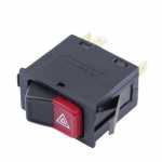 Botão/interruptor de alerta/emergência 12V Volkswagen VW Gol G1 (quadrado) Parati Santana Quantum Saveiro G1 (quadrada) Voyage 1988 até 1995 caminhão 7100 8100 8140 1994 até 2000