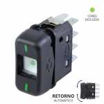 Botão/interruptor painel 2 estágios com retorno 8 terminais 12V Mercedes-Benz MB caminhão 709 710 713 913 914 1218 1418 1618 1935 2318 2325 2638 LO812 LO814 Marcopolo ônibus GV G5 Paradiso Torino Viaggio Volare