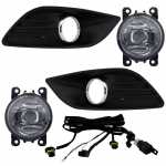 Kit farol auxiliar de milha (longo alcance) com lente de vidro para lâmpada H11 com moldura e chicote Ford Focus