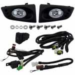 Kit farol auxiliar de milha (longo alcance) com lente de vidro para lâmpada H11 com botão interruptor e chicote Honda Fit 2009-2011