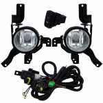 Kit farol auxiliar de milha (longo alcance) com lente de vidro para lâmpada H11 com botão interruptor e chicote Honda CR-V 2007-2009