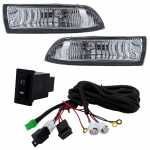 Kit farol auxiliar de milha (longo alcance) com lente de vidro para lâmpada HB4 com botão interruptor e chicote Toyota Corolla 2005-2008 Fielder 2008-2009