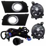 Kit farol auxiliar de milha (longo alcance) com lente de vidro para lâmpada HB4 com botão interruptor moldura e chicote Volkswagen Amarok 2010-2014