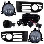 Kit farol auxiliar de milha (longo alcance) com lente de vidro para lâmpada HB4 com botão interruptor moldura e chicote Volkswagen Polo 2003-2006