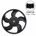 Eletroventilador do radiador 12V 5 pás diâmetro 295mm 115W aspirante Bosch DPC Ford Escort Verona Volkswagen Gol Logus Parati Pointer Saveiro G2